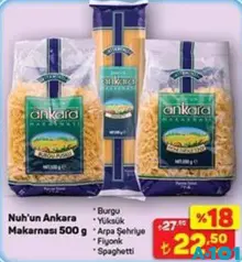 NUH 'UN ANKARA MAKARNA ÇEŞİTLERİ 500 G